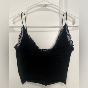Shein woman’s black crop top size medium